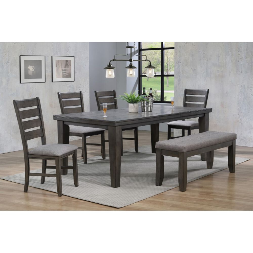 Rent To Own Crown Mark Inc 6 Piece Bardstown Grey Dining Set With
