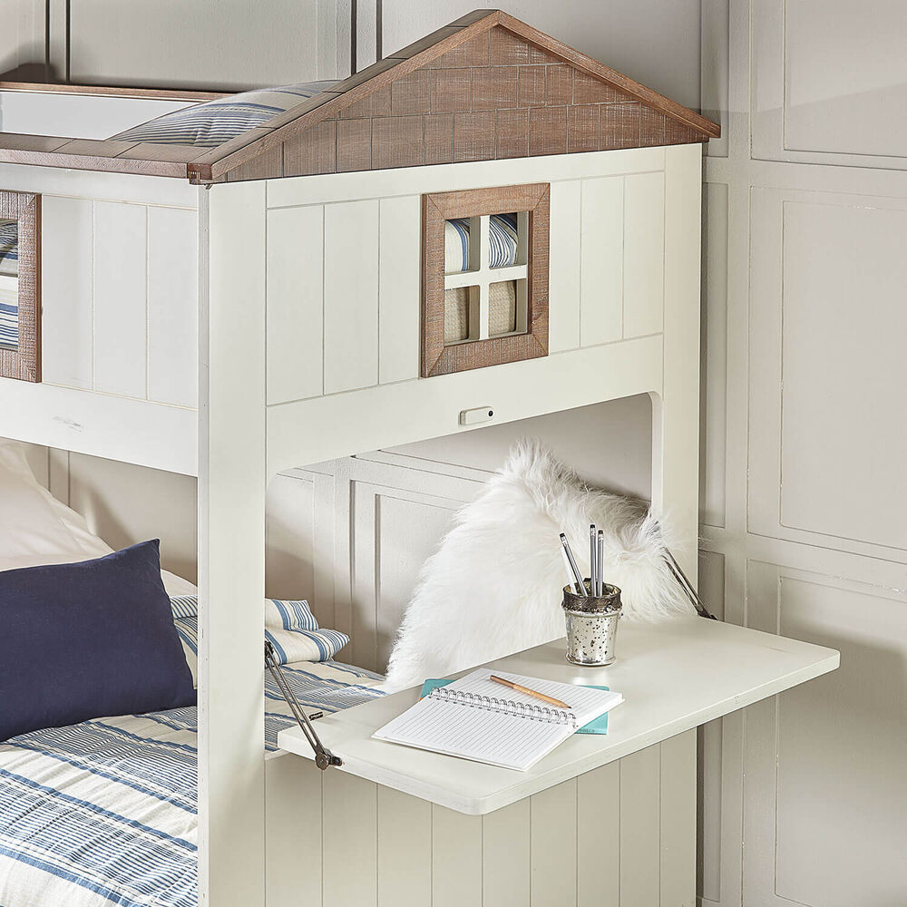 Rent To Own Oak Furniture West Home Sweet Home Twin Over Twin Storage Bunk Bed With Mattresses At Aaron S Today