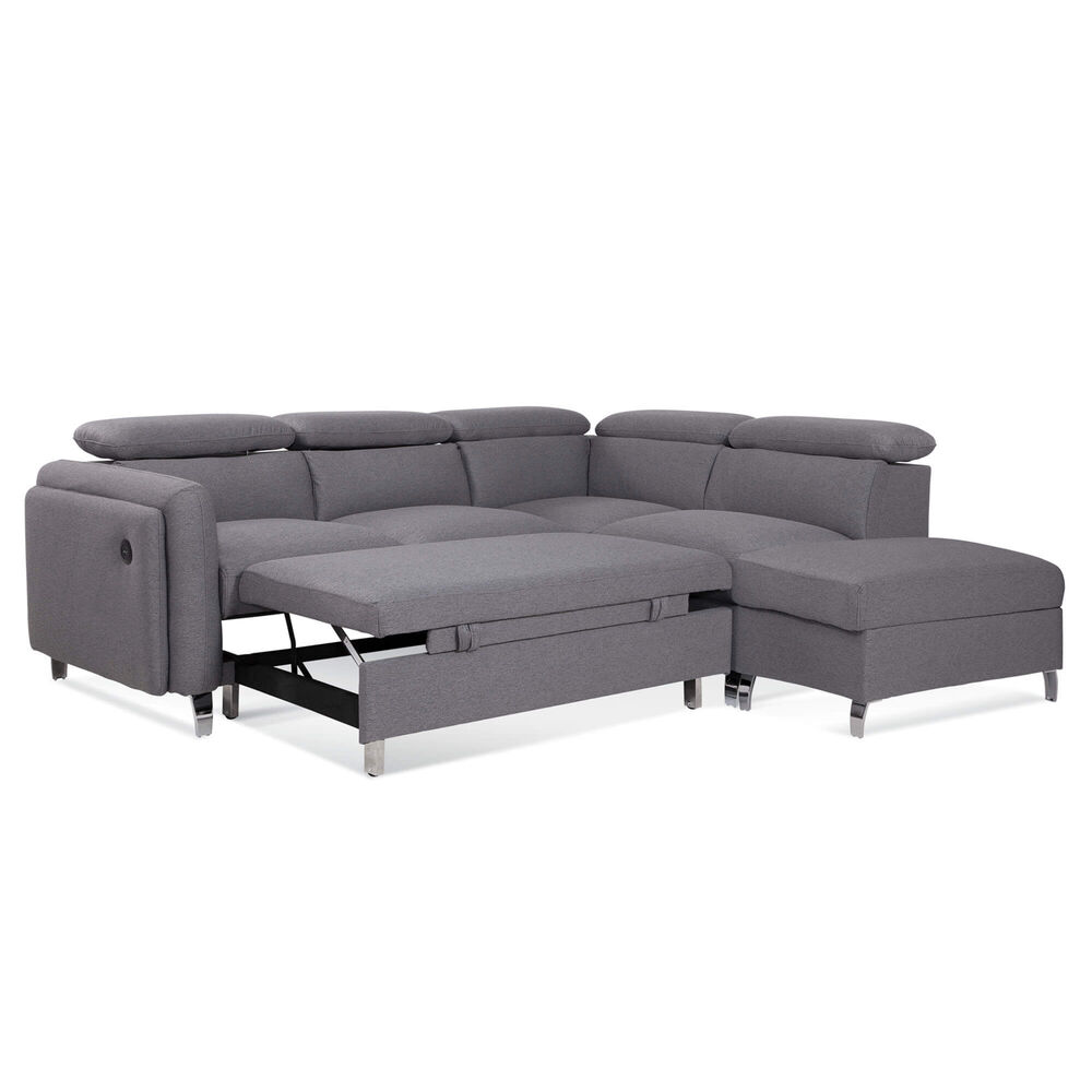 Rent To Own Amalfi 3 Piece Avery Sectional Chaise Sleeper Sofa