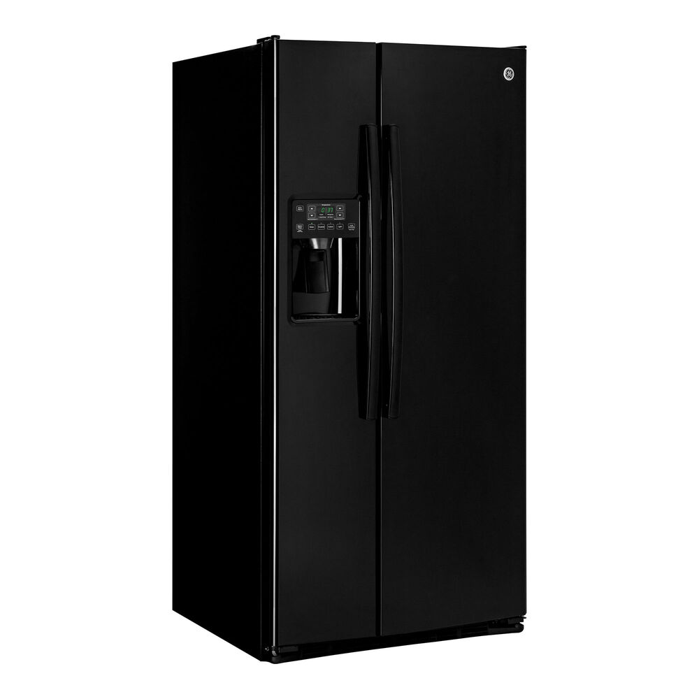 Rent To Own Ge Appliances 23 2 Cu Ft Side By Side Refrigerator With Ice And Water Black At Aaron S Today