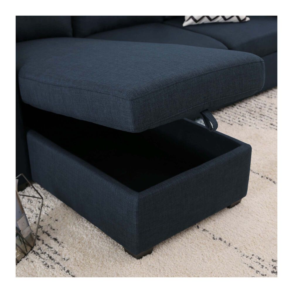 Rent To Own Abbyson Living 2 Piece Newton Navy Chaise Sofa At Aaron S Today