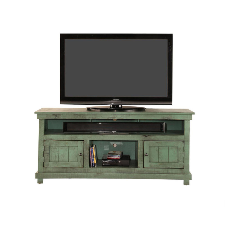 60 Rustic Tv Stand Green