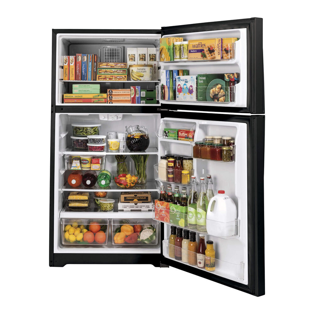 Rent to Own GE Appliances 22 cu. ft. Top Mount Refrigerator Black at Aaron's today!