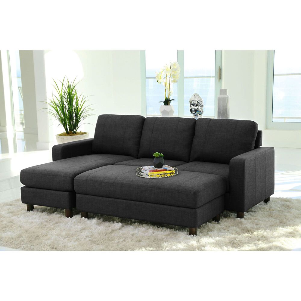 Rent To Own Abbyson Living 2 Piece Berkeley Reversible Chaise Sofa And Storage Ottoman Set At Aaron S Today
