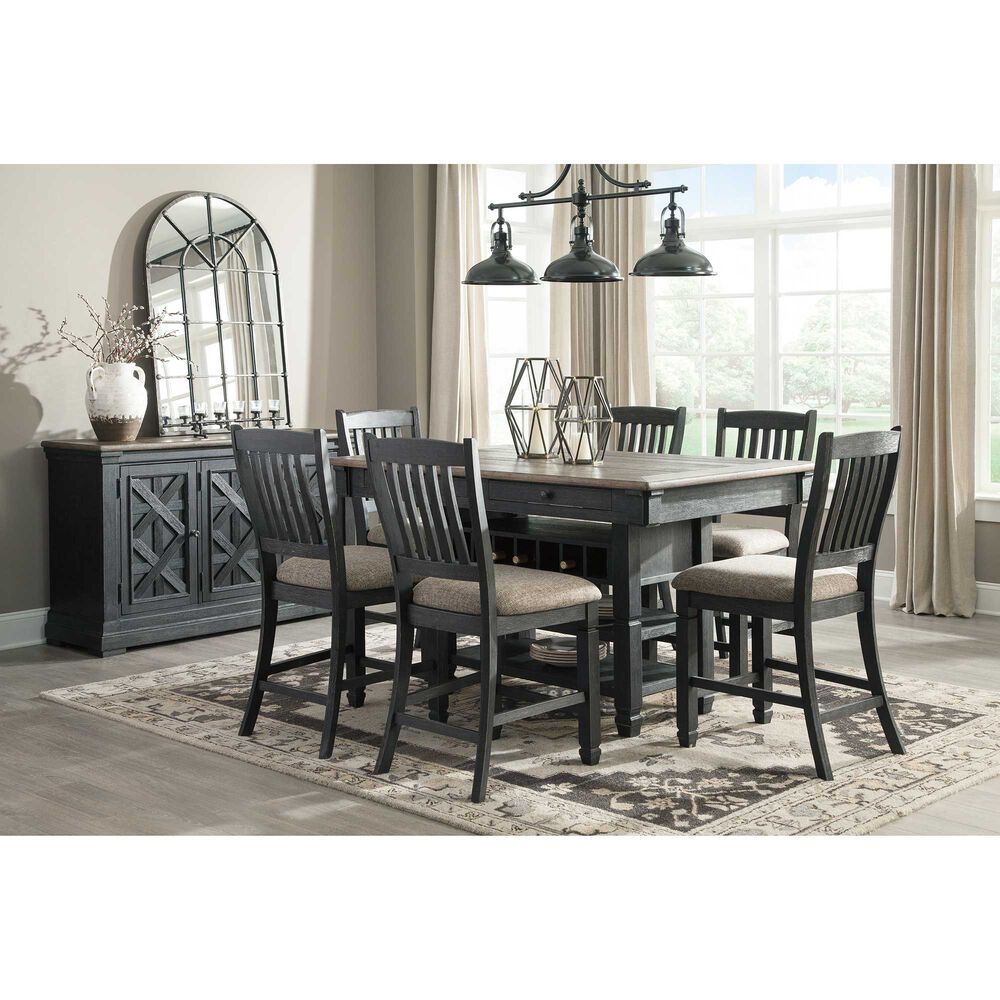 8 Piece Tyler Creek Counter Height Dining Room With Server Buffet
