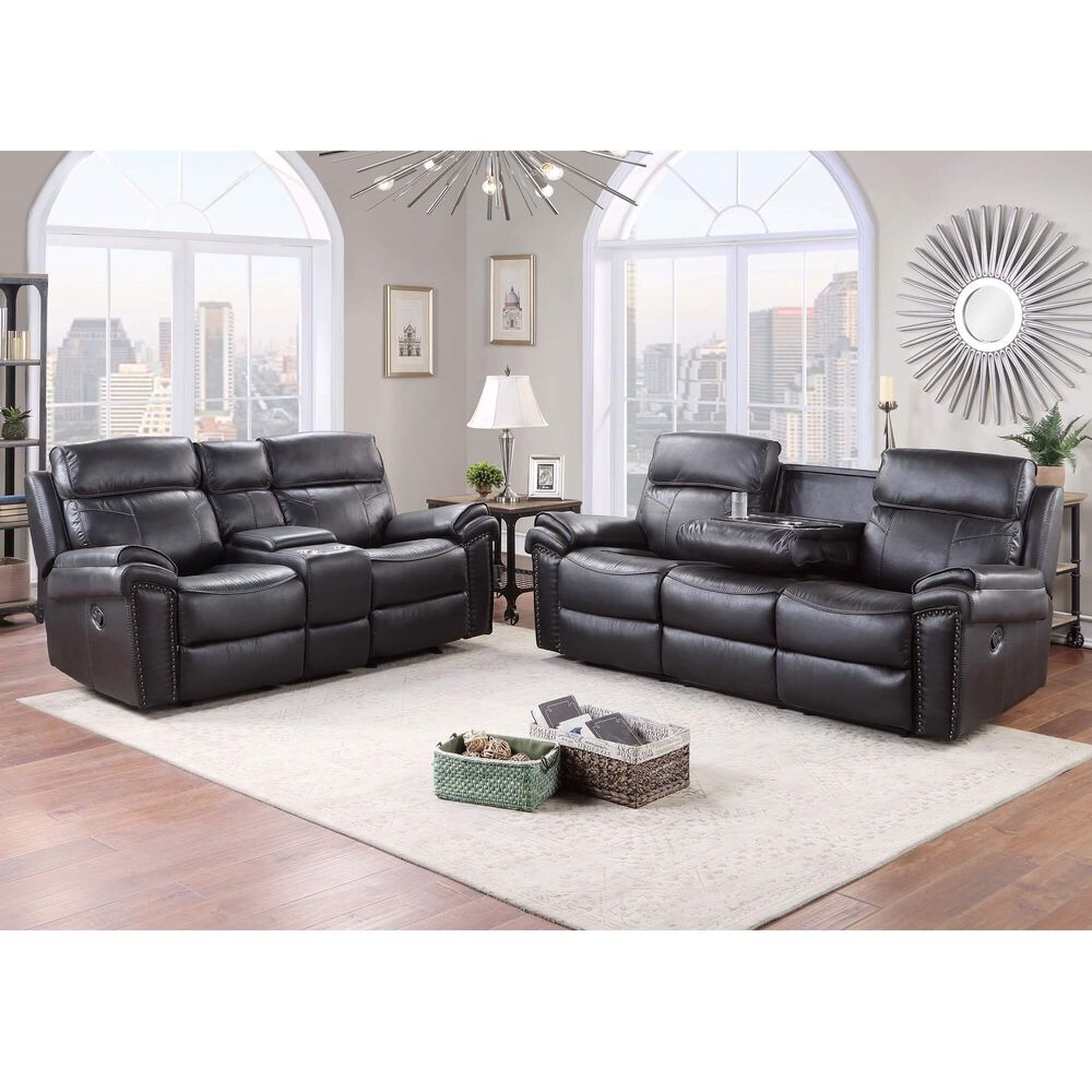 Rent To Own H317 2 Piece Domino Reclining Sofa Loveseat At