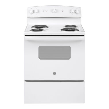 Rent To Own Ge Appliances 5 0 Cu Ft Electric Range With Coil Cooktop White At Aaron S Today