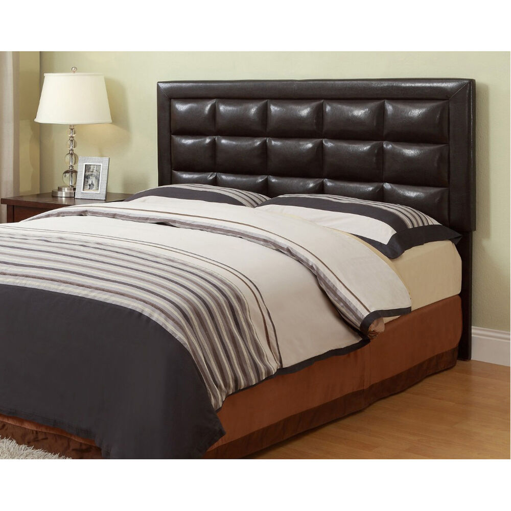 Crown Mark Bedroom Groups Queen Faux Leather Headboard With Mattress Queen Faux Leather Headboard With Mattress And Base