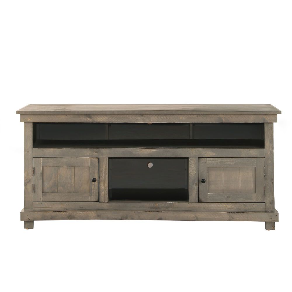 rustic tv console with barn doors
