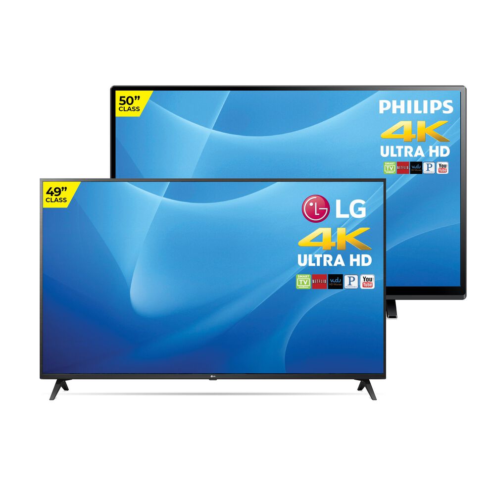 Rent To Own Philips 2 Tv Bundle Philips 50 Class And Lg 49 Class 4k Uhd Smart Tvs At ron S Today