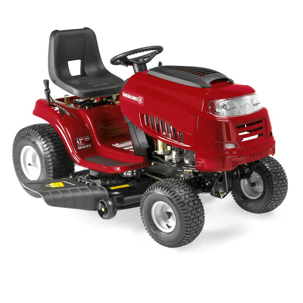 Yard Machines Outdoor Power 42" 420cc Riding Mower With 7-Speed Manual  Transmission