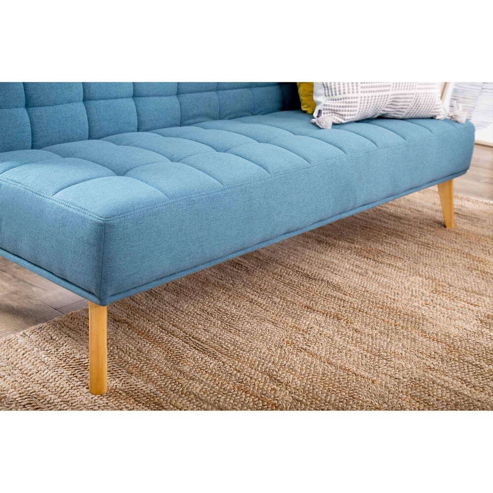 Rent to Own Abbyson Living Carson Blue Fabric Convertible ...
