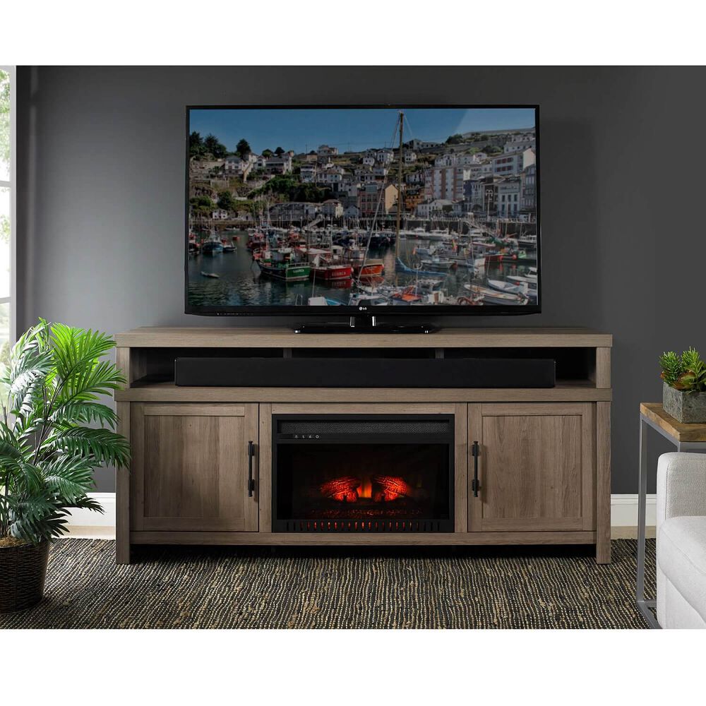Rent To Own Whalen 72 Mystic Oak Fireplace Tv Console With 26