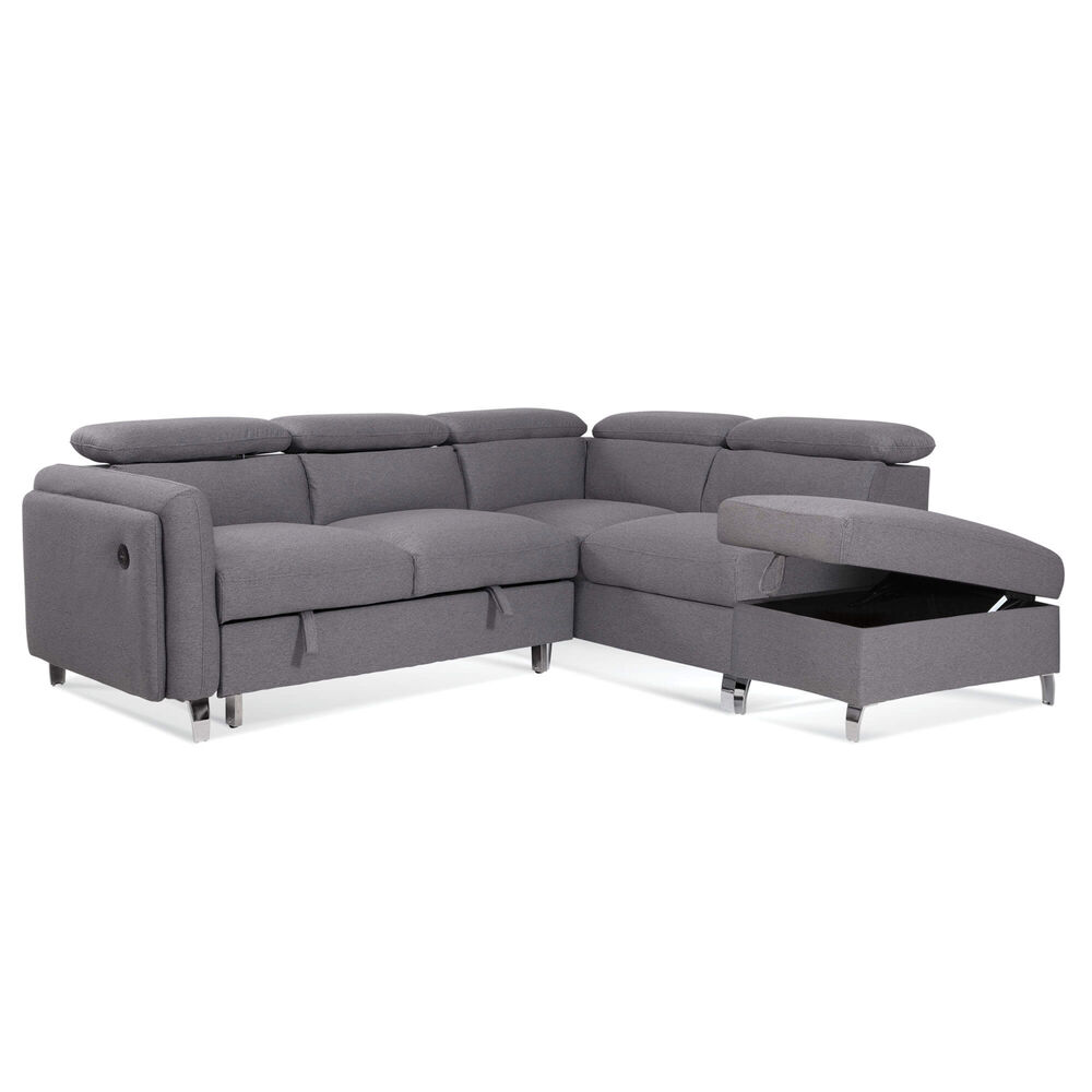 Rent To Own Amalfi 3 Piece Avery Sectional Chaise Sleeper Sofa
