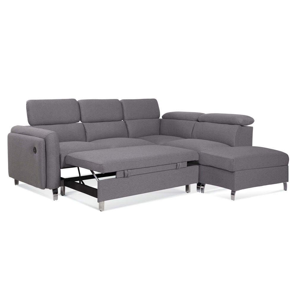 Rent To Own Amalfi 3 Piece Avery Sectional Chaise Sleeper Sofa