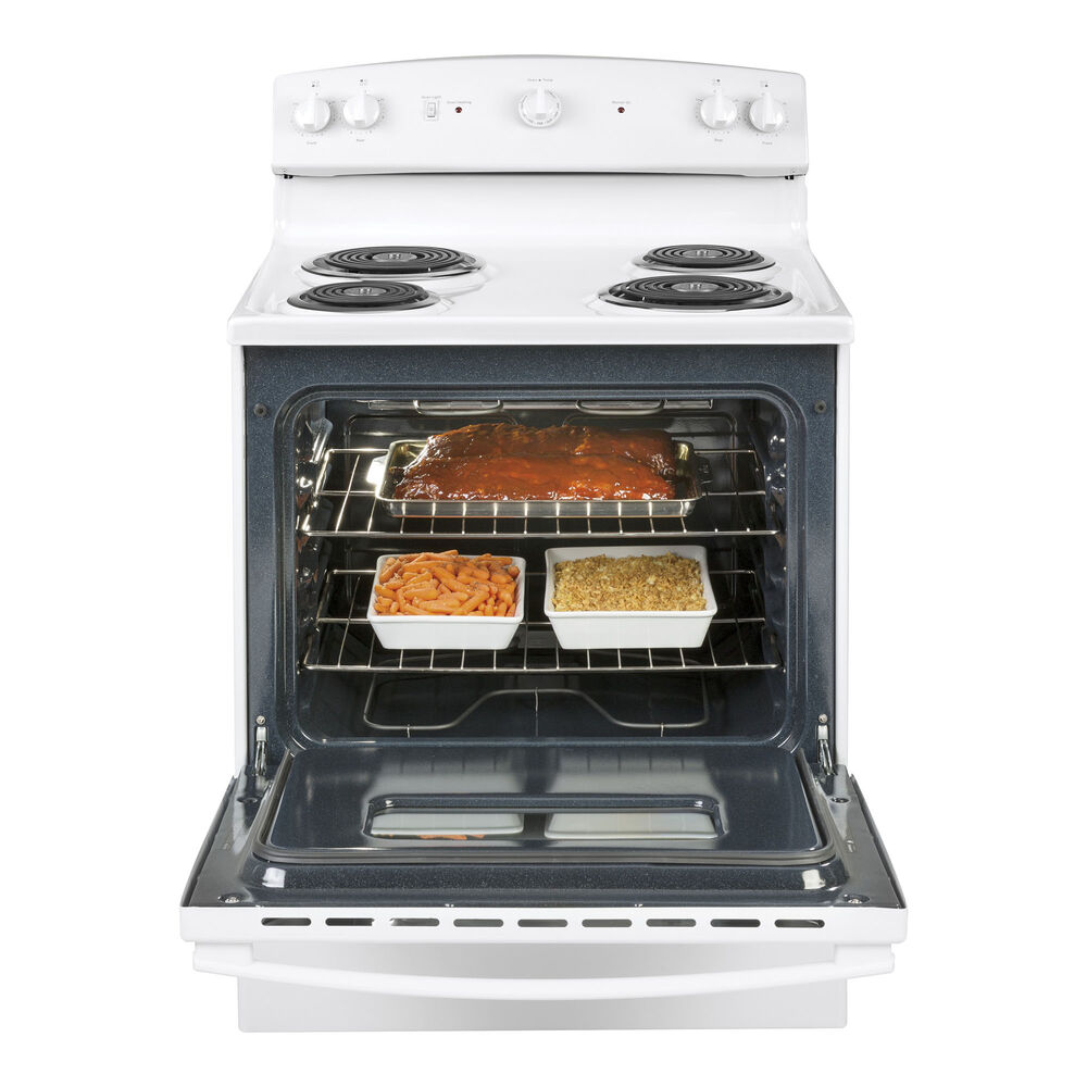 GE Appliances 5.0 cu. ft. Electric Range with Coil Cooktop White