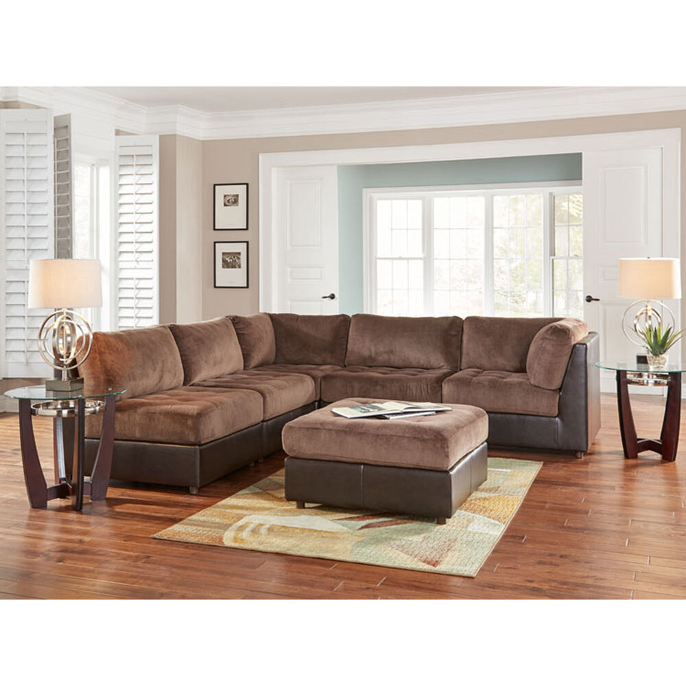 Rent To Own Woodhaven 6 Piece Hennessy Modular Sectional With