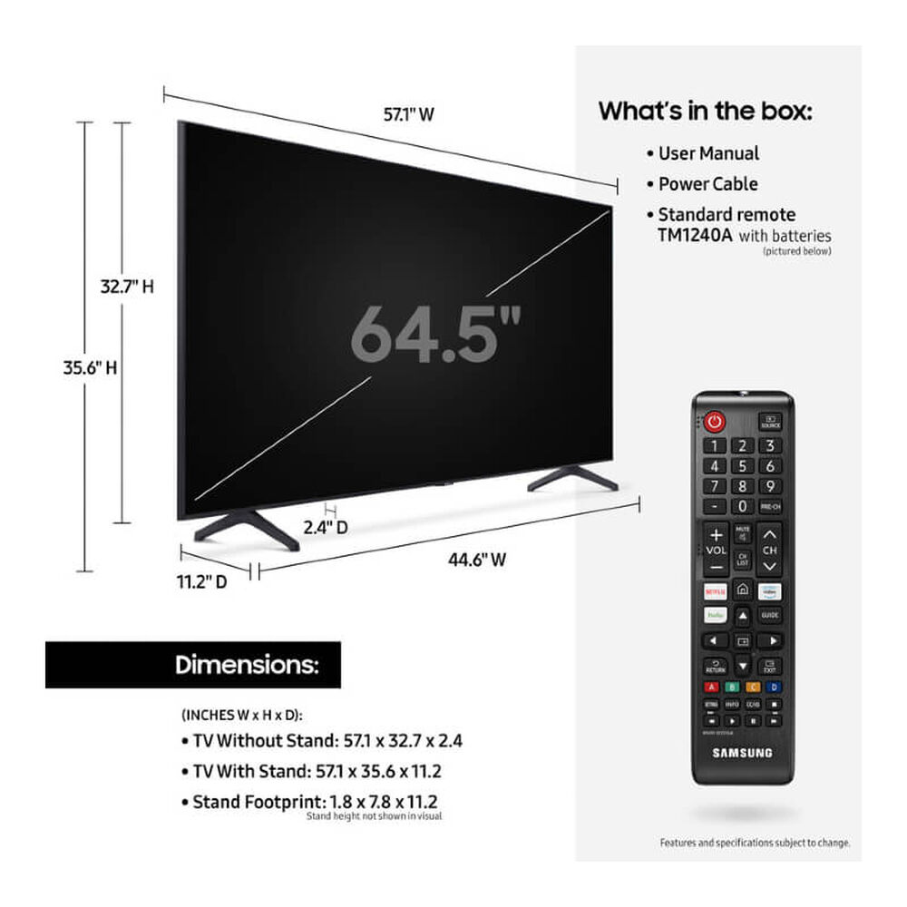 Rent To Own Samsung Electronics 65 Class 4k Uhd Smart Tv At Aaron S Today