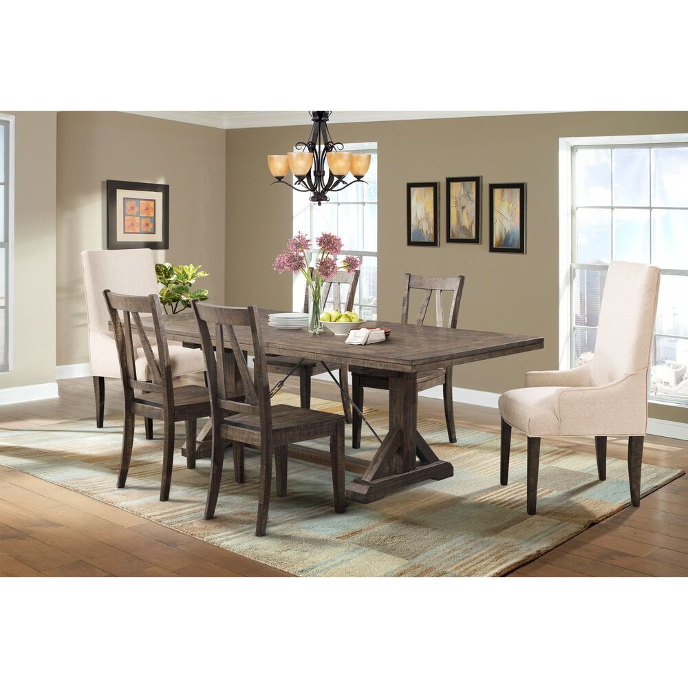 Rent To Own Elements International 7 Piece Finn Dining Room Collection With 2 Parson Chairs At Aaron S Today