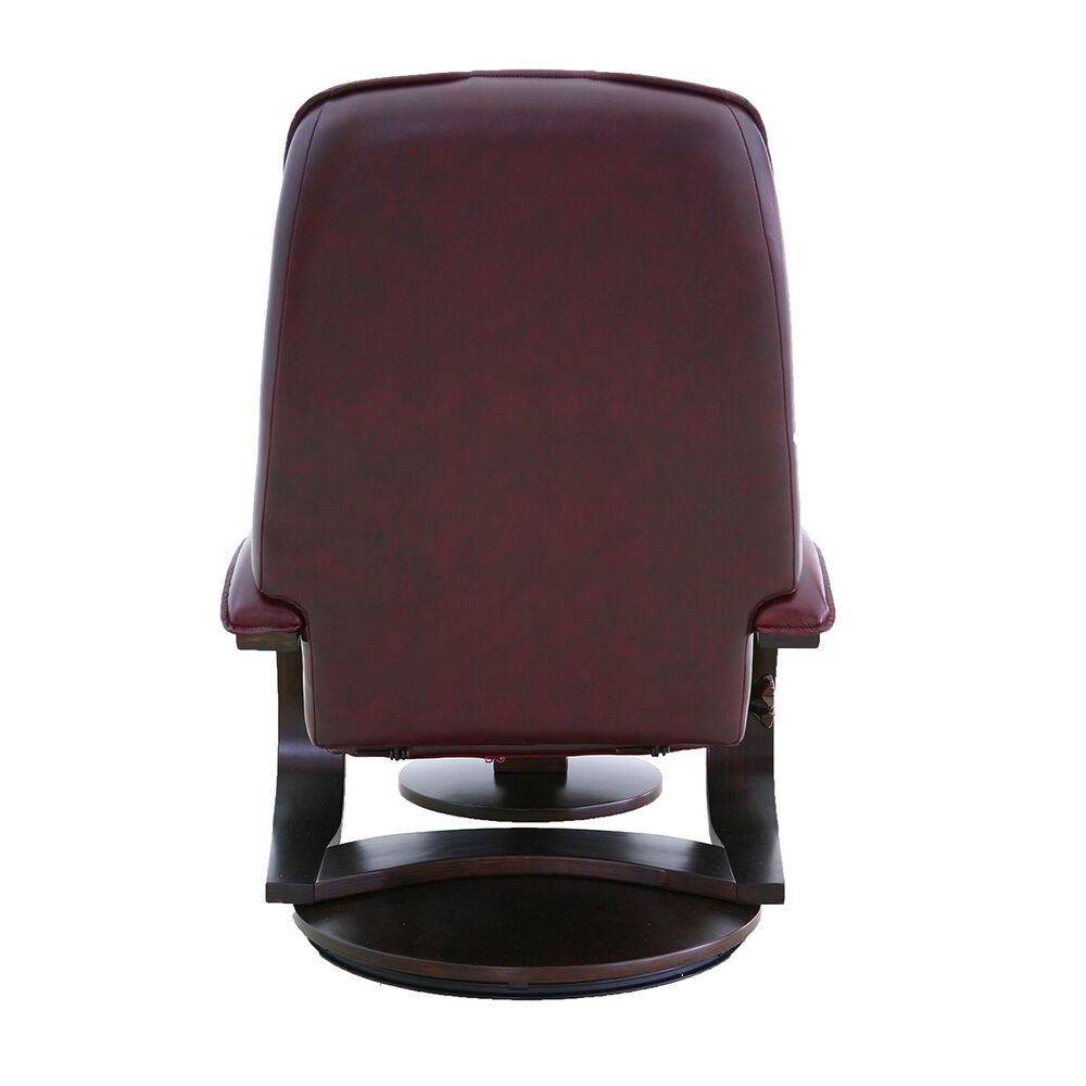 Rent To Own Mac Motion Chairs Bergen Leather Recliner Ottoman Merlot At Aaron S Today