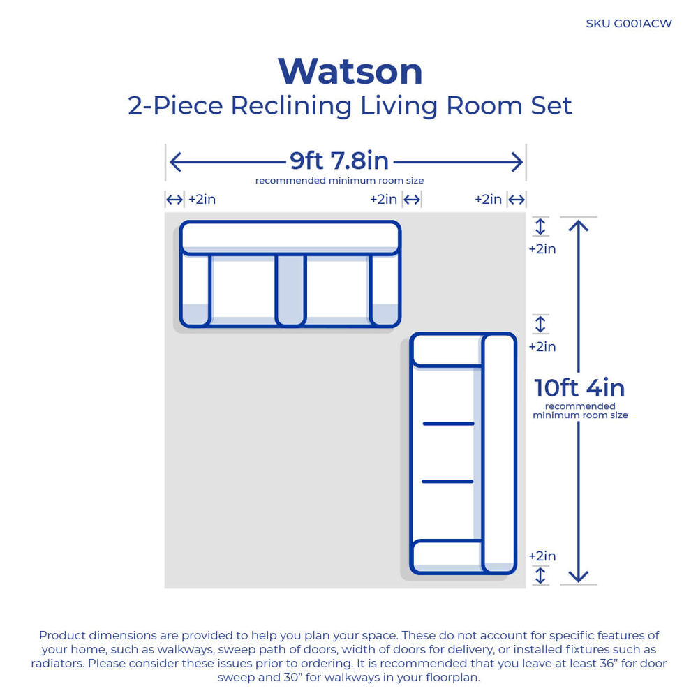 Rent To Own Amalfi 2 Piece Watson Reclining Living Room Collection At Aaron S Today