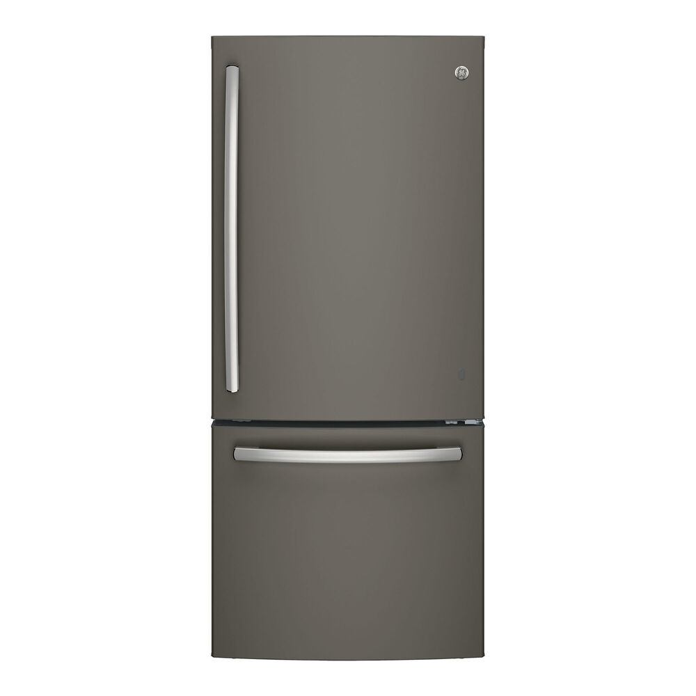 Rent To Own Ge Appliances 21 0 Cu Ft Energy Star Bottom Freezer Refrigerator Slate At Aaron S Today