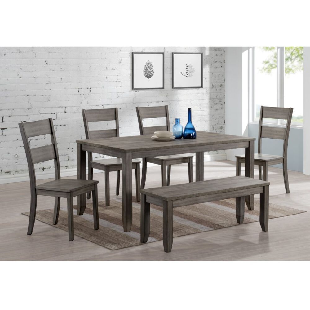 Rent To Own Crown Mark Inc 6 Piece Sean Dining Set With 4 Chairs