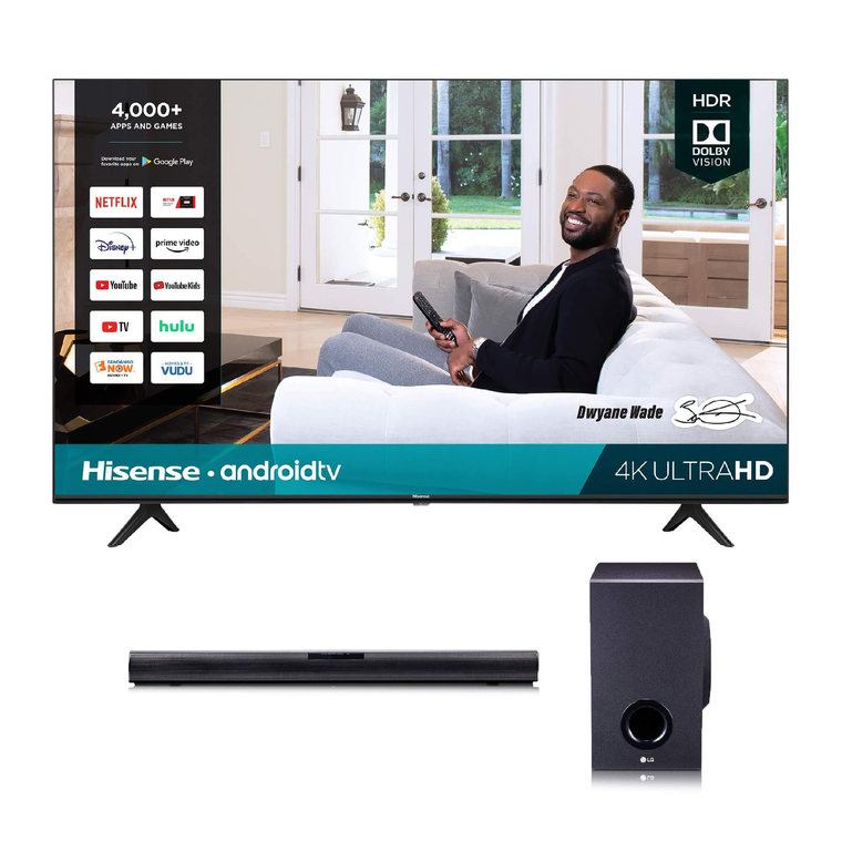 55" Class 4K UHD Smart TV & LG 160W 2.1Ch Sound Bar Bundle