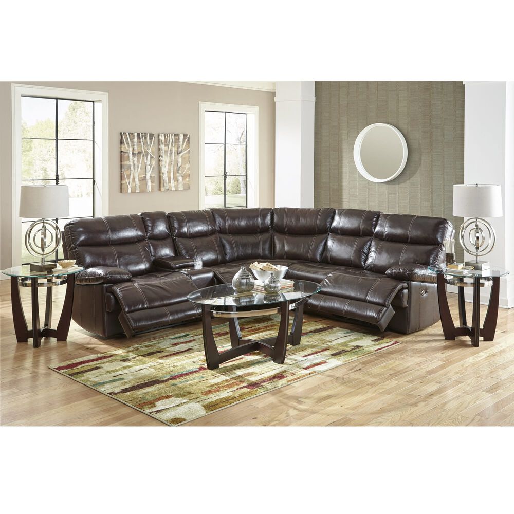 Rent To Own Happy Leather 3 Piece Navarro Power Reclining