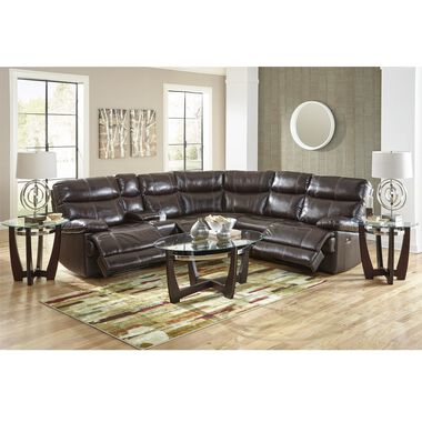 Rent To Own Happy Leather 3 Piece Navarro Power Reclining