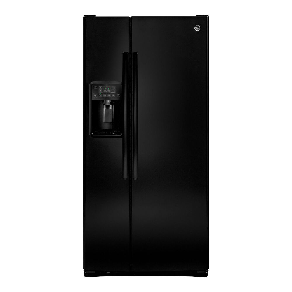 Rent To Own Ge Appliances 23 2 Cu Ft Side By Side Refrigerator With Ice And Water Black At Aaron S Today