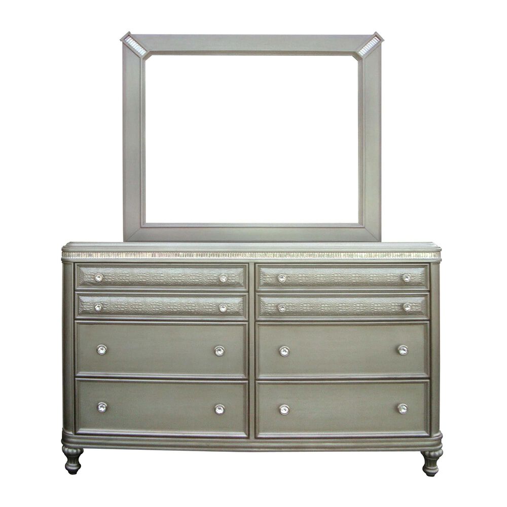 7 Piece Glam Queen Bedroom Collection