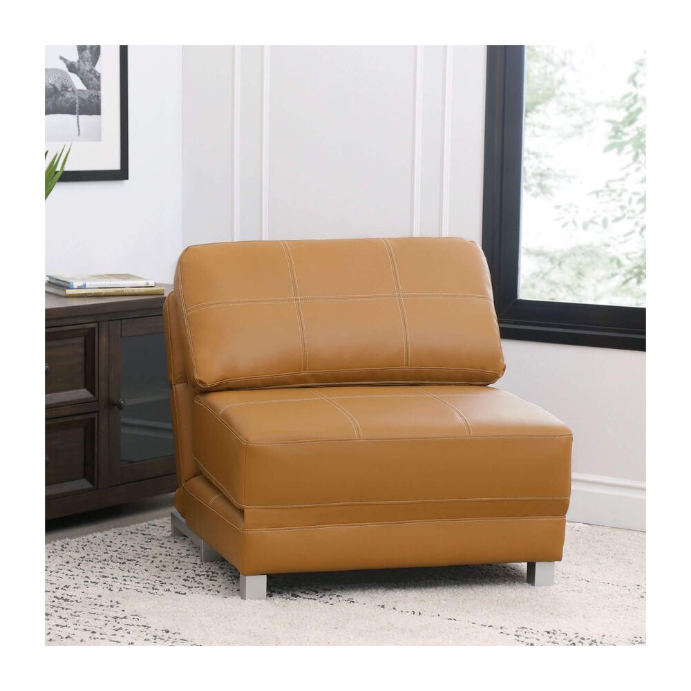 Rent To Own Abbyson Living Hammond Camel Convertible Chair At Aaron S Today
