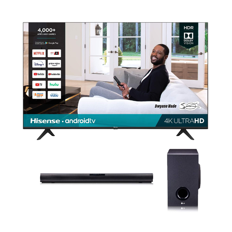 50" Class 4K UHD Smart TV & LG 160W 2.1Ch Sound Bar Bundle