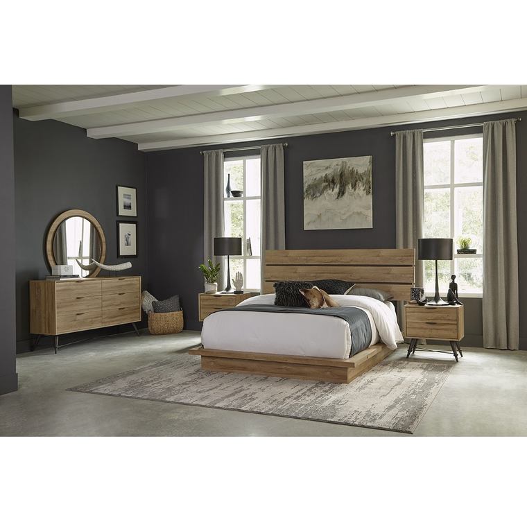 9-piece irony queen bedroom collection with pillow top mattress