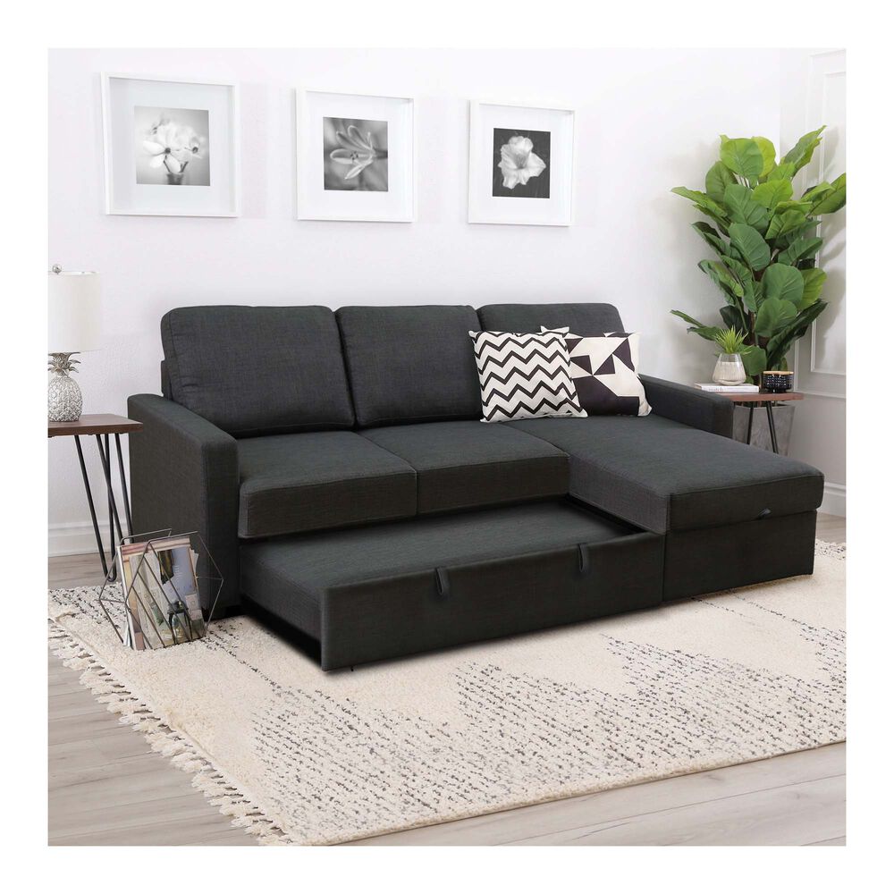 Rent To Own Abbyson Living 2 Piece Newton Grey Chaise Sofa At Aaron S Today