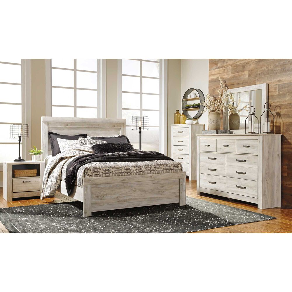Rent To Own Ashley 7 Piece Bellaby Whitewash Queen Bedroom