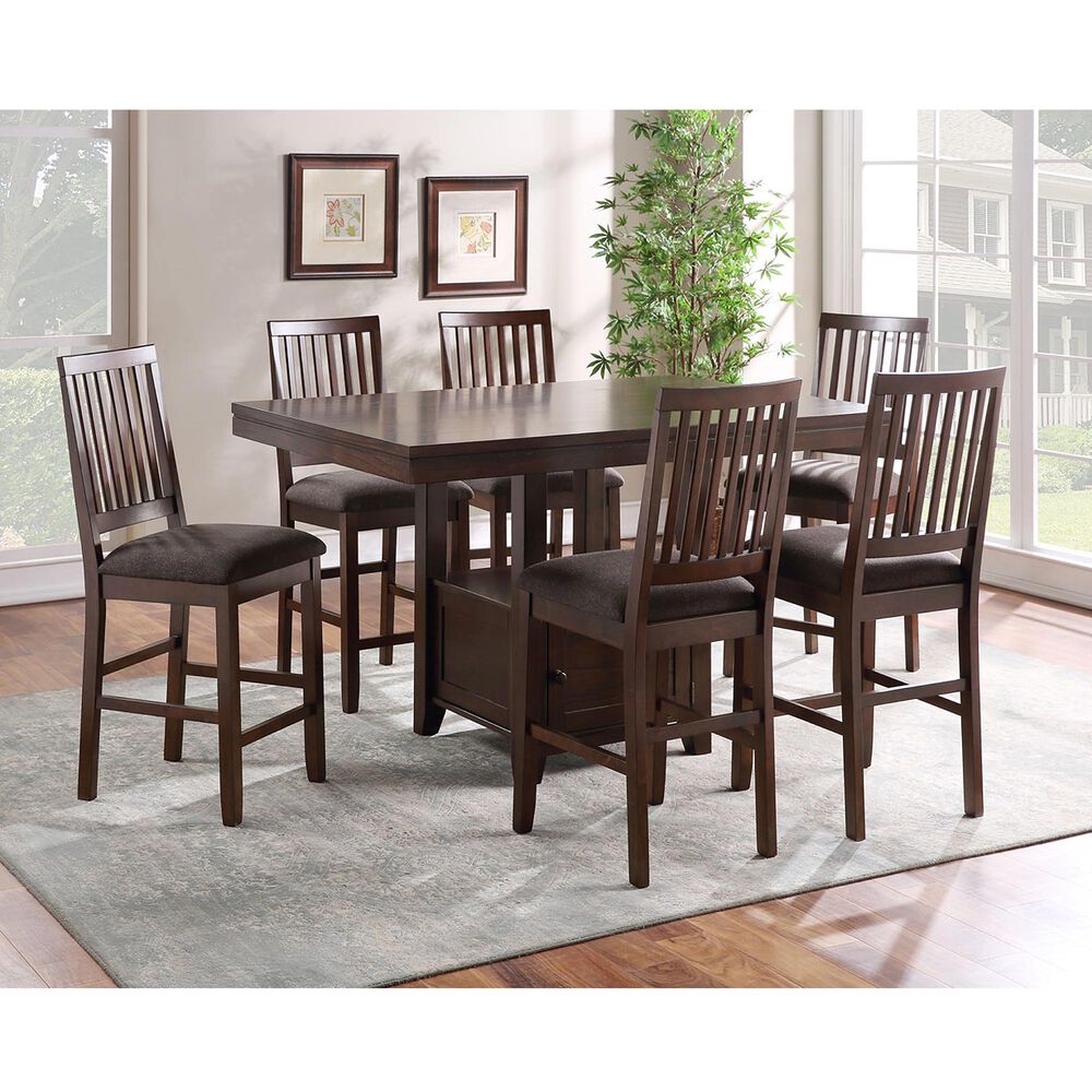 Rent to Own Steve Silver 7-Piece Yorktown Counter Height Dining Set at ...