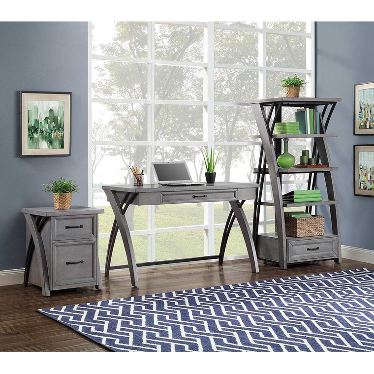 3-Piece Axon Gray Home Office Set