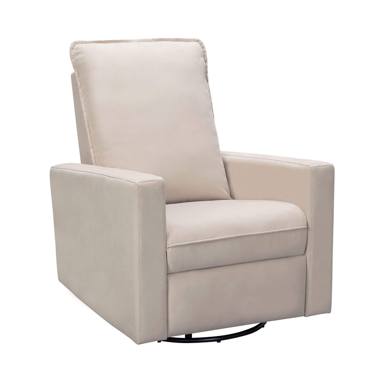 Reagan Swivel Glider Recliner - White