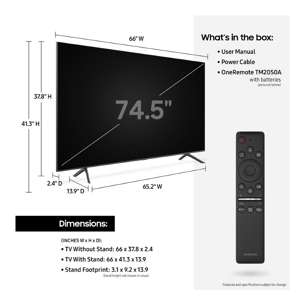 Rent To Own Samsung Electronics 75 Class QLED 4K UHD Smart TV LG