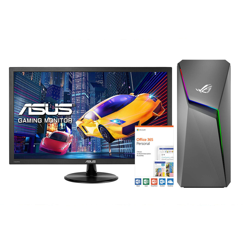 Rent To Own Asus Rog Strix Gl10 Gaming Desktop With 22 Gaming Monitor Microsoft Office 365 Personal And Total Defense Internet Security At Aaron S Today