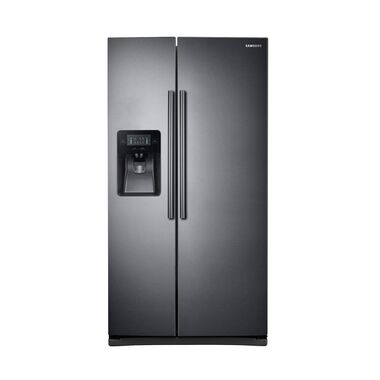 Rent To Own Samsung Appliances 25 Cu Ft Side By Side Refrigerator With Ice And Water Black Stainless At Aaron S Today