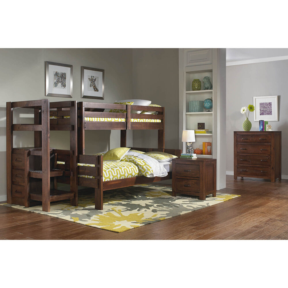 Rent To Own Oak Furniture West 7 Piece Twin Full Storage