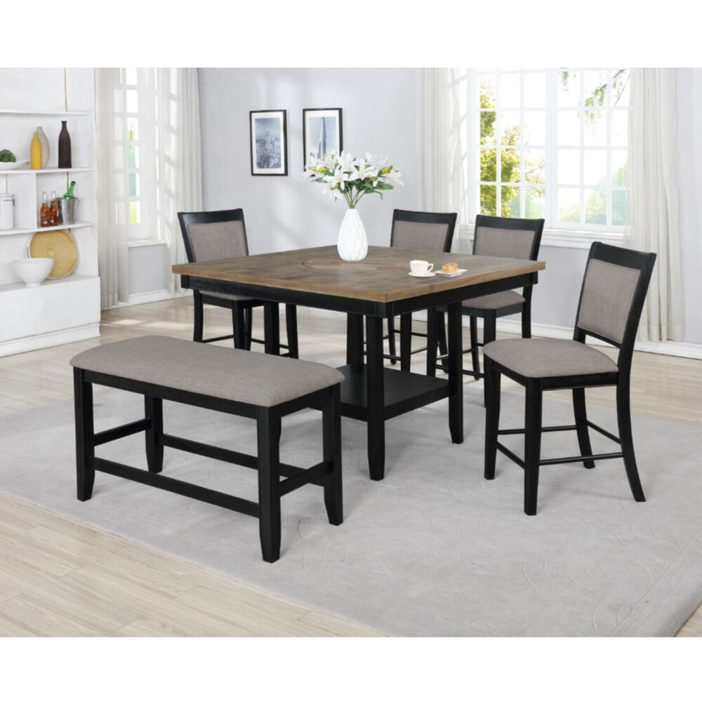 Rent To Own Crown Mark Inc 6 Piece Fulton Black Counter Height