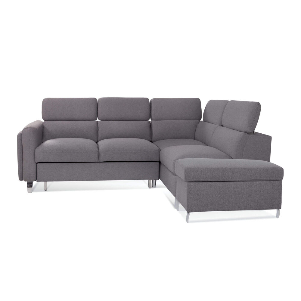Rent To Own Amalfi 3 Piece Avery Sectional Chaise Sleeper Sofa