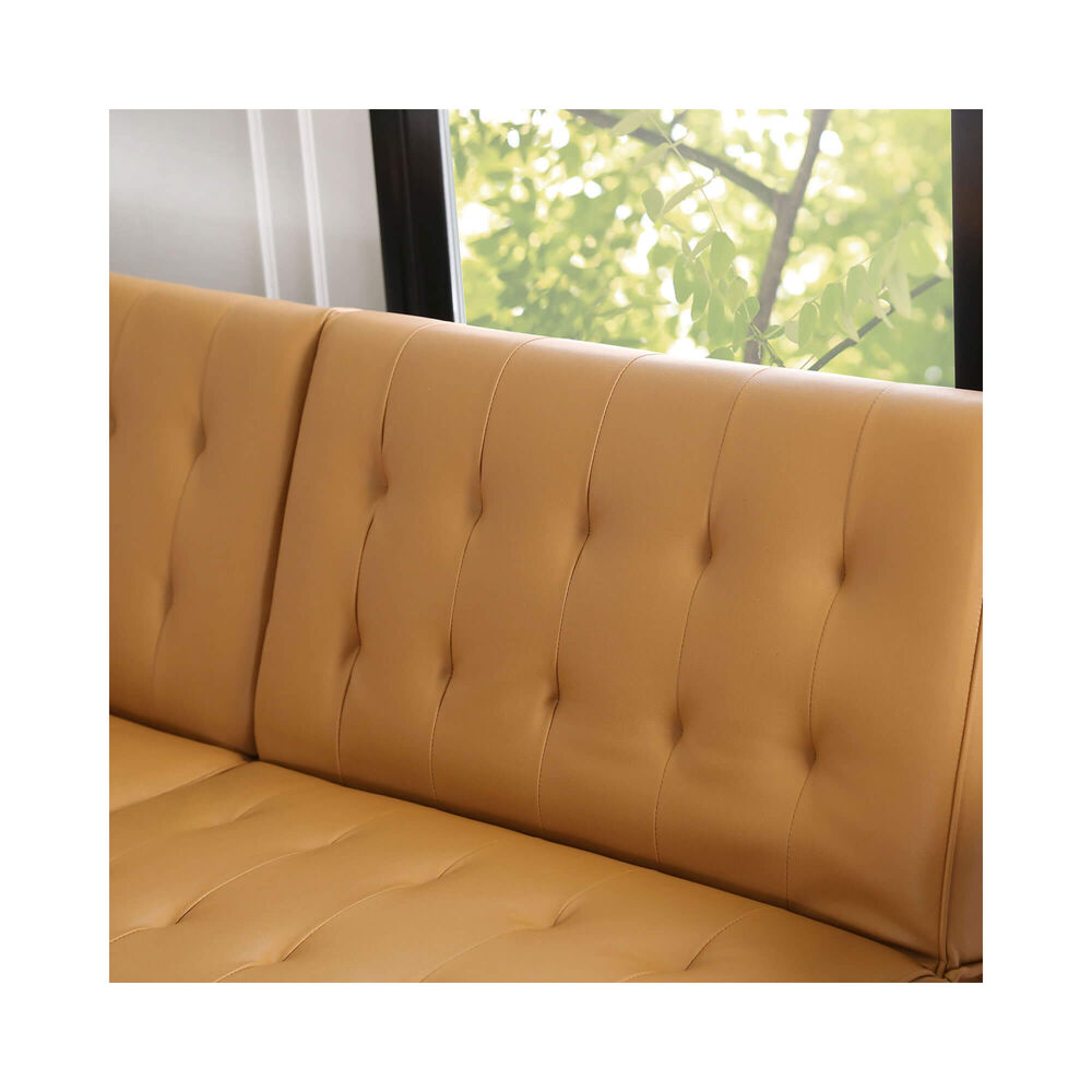 Rent to Own Abbyson Living Jackson Camel Leather Sofa Bed ...