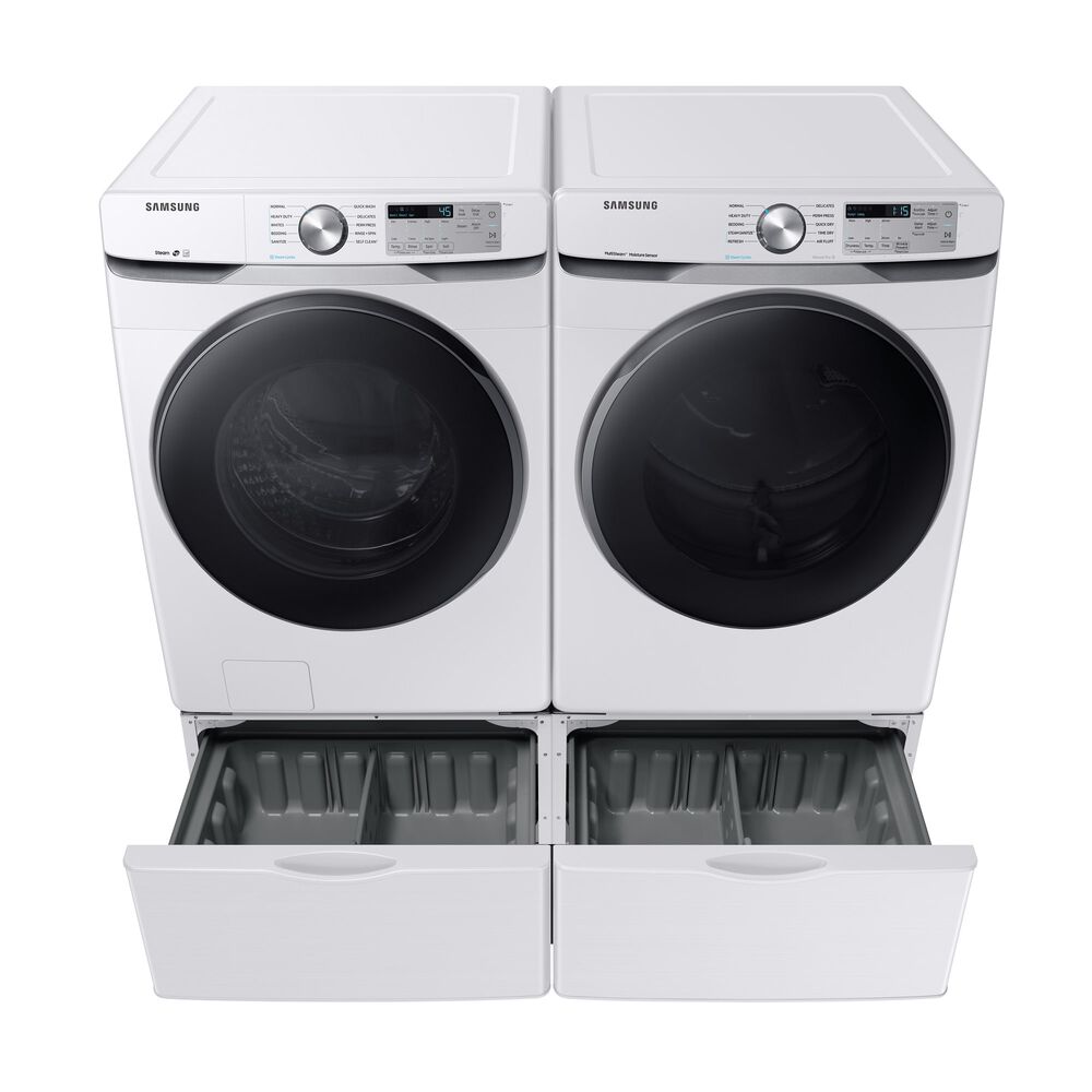 Rent To Own Samsung Appliances 4 5 Cu Ft Energy Star Front Load Steam Washer 7 5 Cu Ft Gas Steam Dryer With Pedestals At Aaron S Today