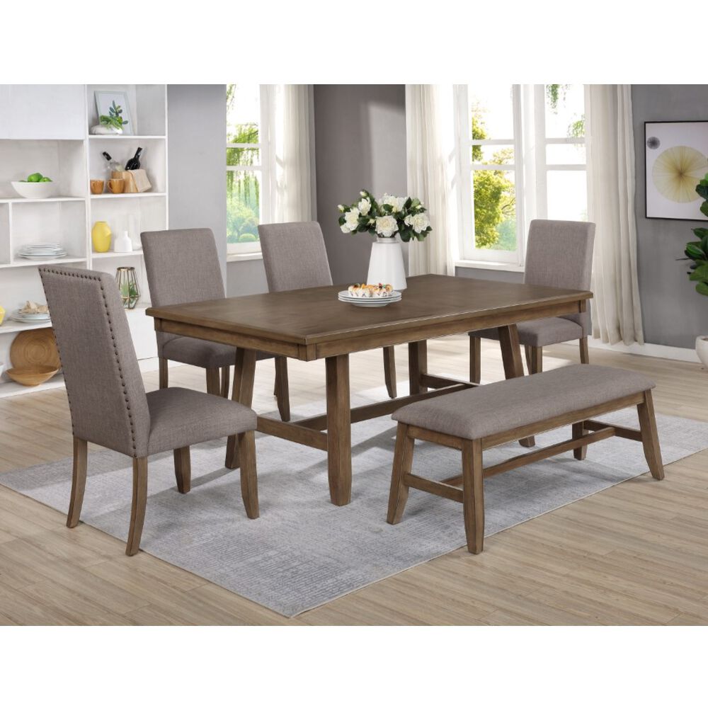 Rent To Own Crown Mark Inc 6 Piece Manning Dining Set With 4