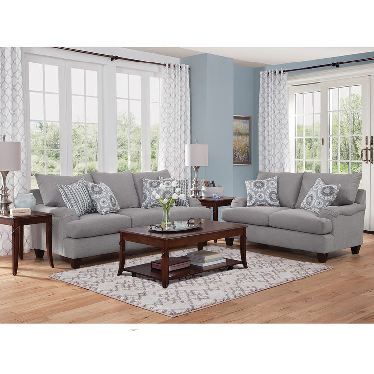 coral sofa and chair